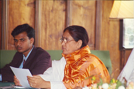 Prof. Farida Khanam addressing the committee after the signing of the Document.